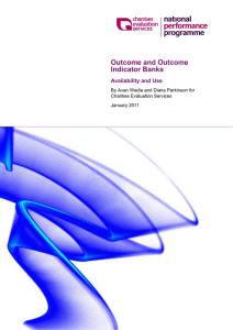 Outcome and outcome indicator banks: availability and use