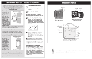 MOUNTING INSTRUCTIONS