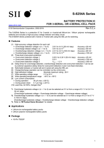 S-8254A Series BATTERY PROTECTION IC
