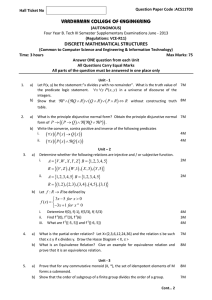 Question Papers of Four Year B. Tech III Semester Supplementary