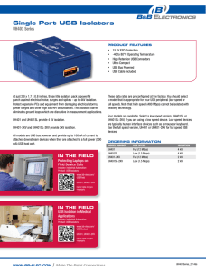 Single Port USB Isolators - BRESSNER Technology GmbH