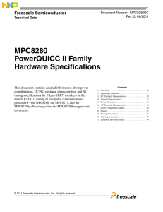 MPC8280 PowerQUICC II Family Hardware Specifications