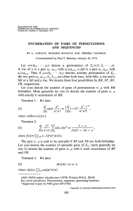 Enumeration of pairs of permutations and sequences