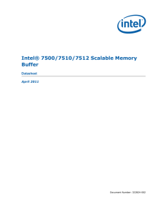 Intel® 7500/7510/7512 Scalable Memory Buffer Datasheet