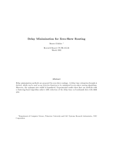 Delay Minimization for Zero-Skew Routing