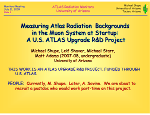 Measuring Atlas Radiation Backgrounds in the