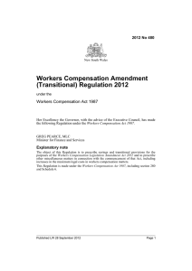 Workers Compensation Amendment (Transitional
