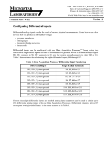 Configuring Differential Inputs