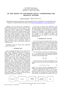 on the design of low-power signal conditioners for resistive sensors