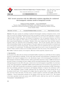 RLC circuit extraction with the differential evolution algorithm for