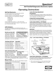 Operating Instructions Spectron - Dual-Lite