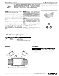 Technical Specifications DLM LED Emergency light