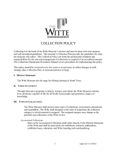 Collection Policy