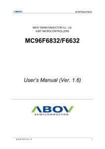 MC96F6832/F6632 - ABOV Semiconductor