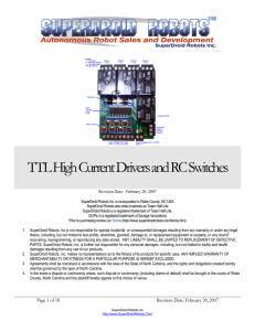 TTL High Current Drivers and RC Switches