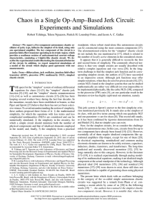 Chaos in a Single Op-Amp–Based Jerk Circuit: Experiments