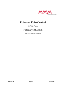 Echo and Echo Control February 24, 2006