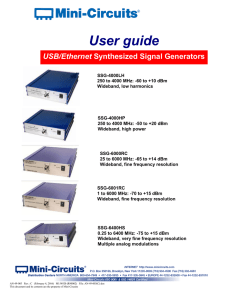 User guide - Mini Circuits