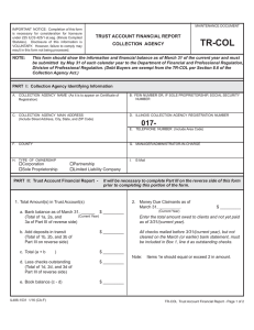 TR-COL Form - Illinois Department of Financial and Professional