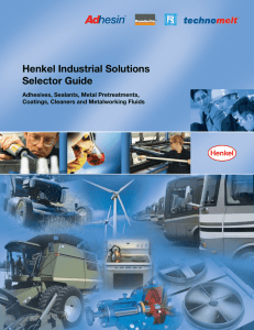Henkel Industrial Solutions Selector Guide - Henkel