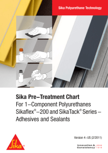 Sika Pre-Treatment Chart