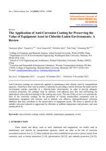 The Application of Anti-Corrosion Coating for Preserving the Value