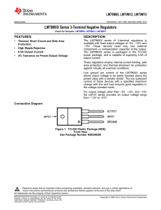 LM79MXX Series 3-Terminal Negative Regulators (Rev. D)