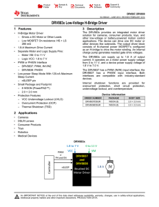 DRV883x Low-Voltage H-Bridge Driver (Rev. C)