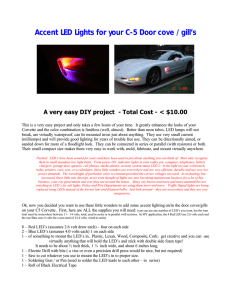 Accent LED Lights for your C-5 Door cove / gill`s