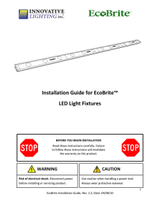 Installation Guide for EcoBrite™ LED Light Fixtures