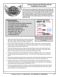 Custom Dynamics&reg; GIVI Bag LED Kit Installation Instructions