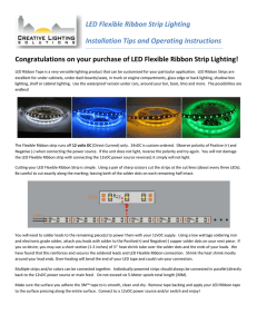 LED Flexible Ribbon Strip Lighting Installation Tips and Operating