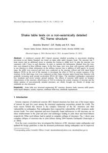 Shake table tests on a non-seismically detailed RC frame structure