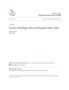 Seismic Modeling with an Earthquake Shake Table