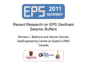 Recent Research on EPS Geofoam Seismic Buffers