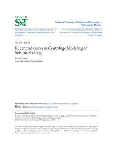 Recent Advances in Centrifuge Modeling of Seismic Shaking