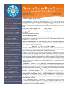 Newton South High School 2015/2016 School Profile