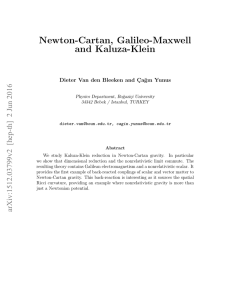 Newton-Cartan, Galileo-Maxwell and Kaluza-Klein