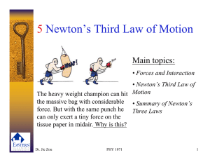 5 Newton`s Third Law of Motion