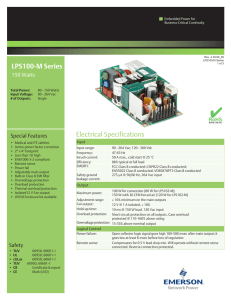 LPS100-M Series Electrical Specifications