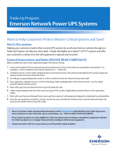 Emerson Network Power UPS Systems