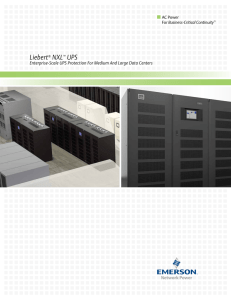 Liebert® NXL™ UPS - Battery Electric Inc.