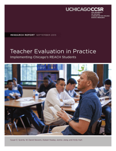 Teacher Evaluation in Practice - UChicago Consortium on School