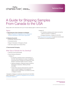 Shipping Sample Guide from Canada to US | Charles River