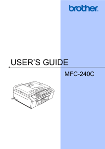 Users Manual For MFC – 240C