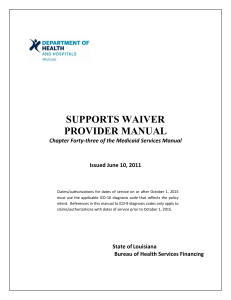 supports waiver provider manual