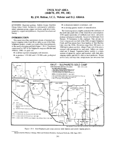 UNUK MAP AREA (104B/7E, SW, SW, 10E) By J.M. Britton, I.C.L.