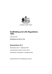Scaffolding and Lifts Regulations 1950