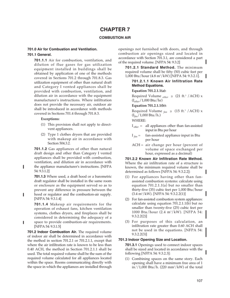 2007 California Mechanical Code, Chapter 7