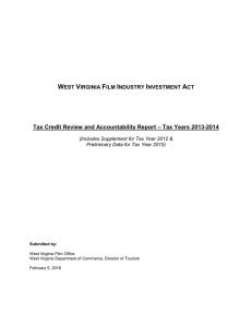 Tax Credit Review and Accountability Report – Tax Years 2013-2014